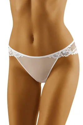 Produktbild von Wolbar damen slip unterhose spitze unterwäsche niedriger bund diamond 3518, weiß, m