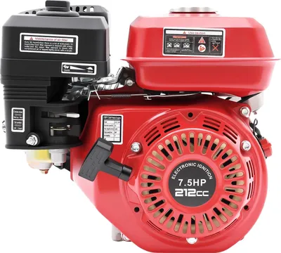 Image de Moteur, 7,5 chevaux, 4 temps, monocylindre, de couleur rouge