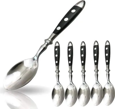 Produktbild von Famanu Dessertlöffel Set 6-teilig - Schwarz