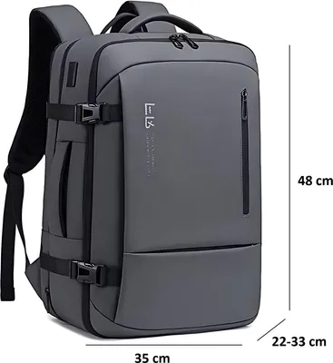 Productafbeelding van CarryQuest® - Rugzak - Capaciteit: 20-35 liter - Polyester - Grijs