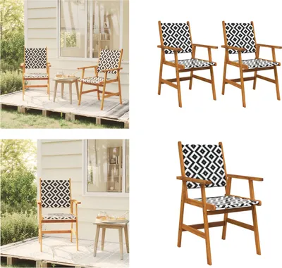Immagine prodotto di vidaXL Sedie da giardino 2 pz. Legno massiccio di acacia - sedia da giardino - sedie da giardino - poltrona da giardino - sedia da esterno