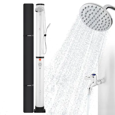Immagine prodotto di AREBOS doccia solare 40L con termometro doccia a mano e doccia a pedale tubo da giardino