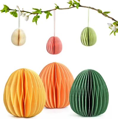Produktbild von Osterdeko Ostereier zum Aufhängen bunt 6er Set Dekohänger