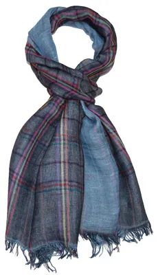 Immagine prodotto di Omgoods - Sciarpa in lino al 100%, fronte-retro e reversibile