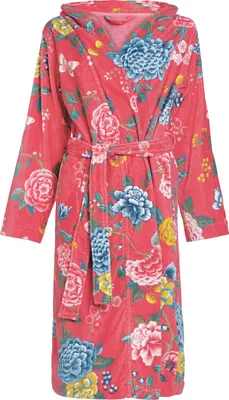 Produktbild von PiP Studio Bademantel Morgenmantel Saunamantel Bathrobe Good Evening, Farbe:Rot, Wäschegröße:L, Artikel:-coral
