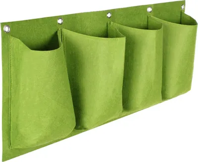 Obrázek produktu pro Multipack 3ks Horizontal Grow Bag 4 textilní květináče na zeď zelená, 1 ks