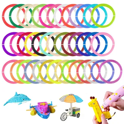 3D-Filament PLA 1,75 mm, 40 Farben, 5 m/Rolle, Set für 3D-Pen