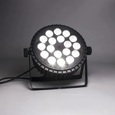 Produktbild von LED-Flat-PAR-Scheinwerfer - DMX-Bühnenlicht - 2er-Set - 18 x 18 W - RGBWA+UV 6-in-1 - 40° Abstrahlwinkel - 324 W - EU-Stecker
