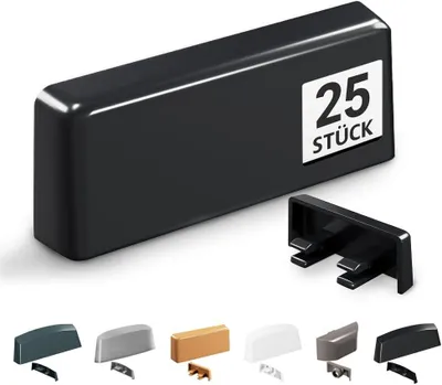 Produktbild von Fensterfalzabdeckungen PVC, 20-34 x 5 mm, 25 Stück, für Fensterrahmen