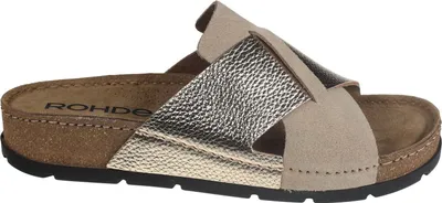 Image de Rohde Mule femme en daim avec boucles réglables Alba 5590, Taille:41 EU, Couleur:Bleu