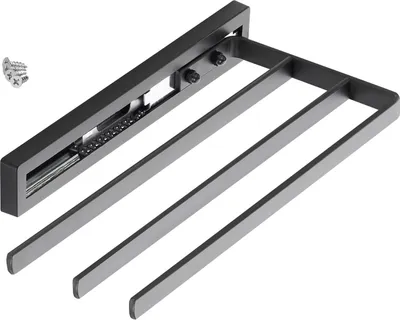 Produktbild von SOTECH Handtuchauszug STYLE 3-armig schwarz 325 mm Auszugsweg 145 mm