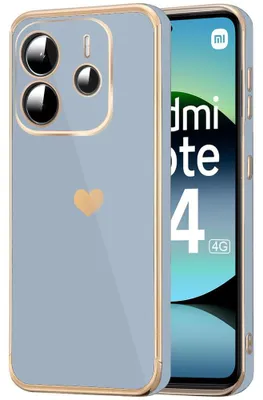 Image de Coque pour Xiaomi Redmi Note 14 4G, Protection Motif Cœur Anti-Rayure Souple TPU Bleu