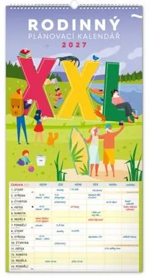 Image de NOTIQUE : Calendrier mural familial XXL pour 2027, format 33 x 64 cm