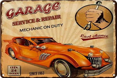 Produktbild von Blechschild Spruch 30x20cm Garage Service mechanic on duty