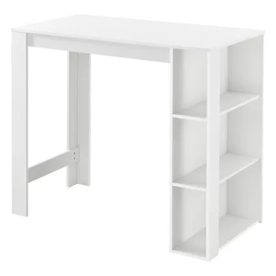 Immagine prodotto di In And OutdoorMatch Tavolo da bar Marge - Con 3 ripiani - 120x60x1055 cm - Bianco - Truciolato - Design moderno