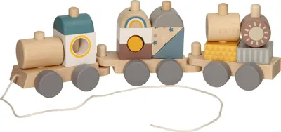 Immagine prodotto di Treno di legno da impilare e tirare