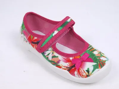 Produktbild von Befado Ballettschuhe Hausschuhe 114X431 mit Lederinnensohle grün-rosa