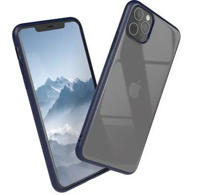Produktbild von EAZY CASE Clear Hybrid Bumper Hülle für Apple iPhone 11 Pro Max, Handyhülle stoßfest mit Kameraschutz, Handycase dünn in Blau