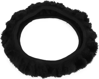 Produktbild von Auto Plüsch Anti rutsch elastisch Lenkrad Bezug Schutz Cover schwarz NEU de DE de