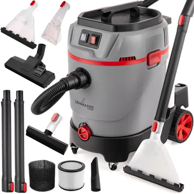 Zdjęcie produktu dla Odkurzacz piorący LEHMANN PRIMEWASH All-in-One 2800 W, odkurzacz do dywanów i mebli tapicerowanych, na mokro/sucho, grzanie wody, zbiornik 35-l
