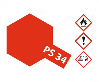 Produktbild von Tamiya PS-34, Rot, Sprühfarbe, Flüssigkeit, 100 ml, 1 Stück(e)