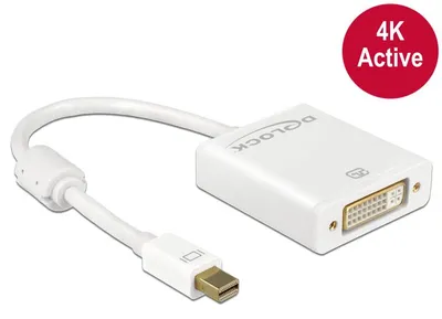 Immagine prodotto di Delock 62604 - mini Displayport 1.2 - DVI-I 24+5 - Connettore maschio / Connettore femmina - 0,2 m - Bianco