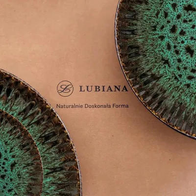 Produktbild von LUBIANA Stoneware JADE Speiseservice 6-teilig für 2 Personen Grün-Schwarz