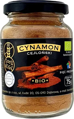 Produktbild von GEMAHLENER GLUTENFREIER -ZIMT AUS CEYLON 75 g – PIĘĆ PRZEMIAN
