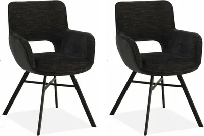 Produktbild von Esszimmerstuhl Mercury - Schwarz (2er-Set)