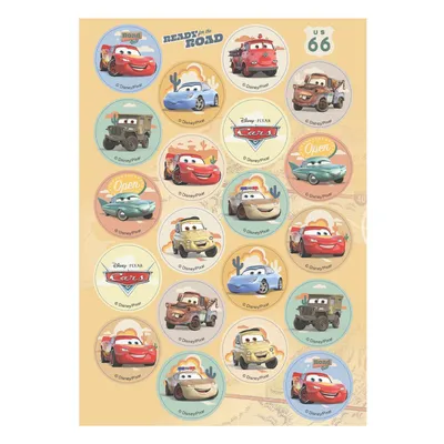 Produktbild von dekora - 20 Mini Cars Oblaten Discs Ø 3,4 cm - Essbare Cupcake Deko