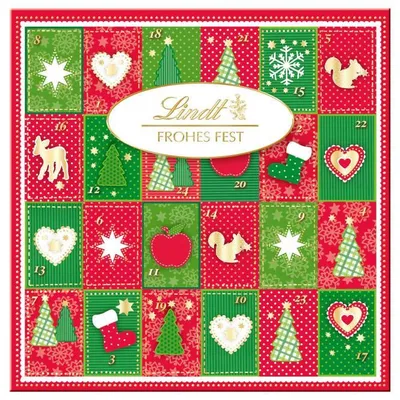 Produktbild von Lindt Mini-Tisch-Adventskalender "Frohes Fest" 115 g feinste Schokolade