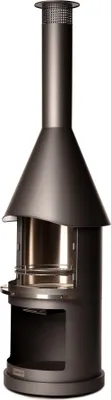 Produktbild von BUSCHBECK Edelstahlgrillkamin Sydney dunkelgrau Maße L72 x B72 x H250 cm dunkelgrau