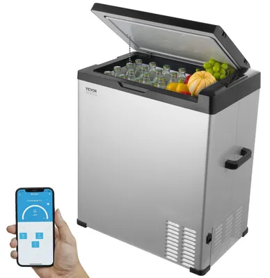 Produktbild von VEVOR Auto-Kühlschrank, 12 Volt Auto-Kühlschrank, 25 L Dual-Zone Tragbarer Gefrierschrank, -4℉-68℉ Einstellbarer Bereich, 12/24V DC und 100-240V AC Kompressor-Kühler für Outdoor, Camping, Wohnmobil, 70 L