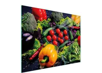 Image de Planche à découper en verre 52x40 Légumes