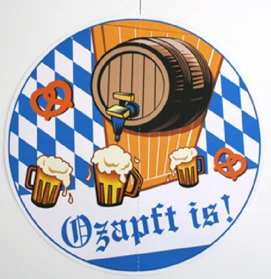 Produktbild von Deckenhänger aus Karton Ozapft is 28 cm