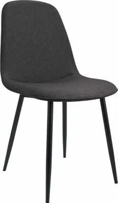 Produktbild von CLP Esszimmerstuhl Maryam gepolstert mit Rückenlehne dunkelgrau Material Stoff