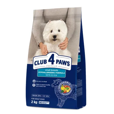 Produktbild von Club 4 Paws Hunde-Trockenfutter Lamm & Reis, kleine Rassen, 2 kg