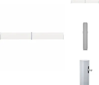 Obrázek produktu pro vidaXL Výsuvná boční markýza 170x1200 cm krémová - Slunečníky a slunečníky
