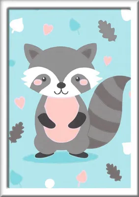 Image de Ravensburger Peinture par numéros Set de peinture Adorable raton laveur