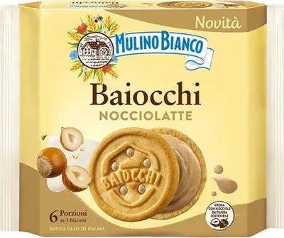 Produktbild von Baiocchi Nocciolatte Nuss-Sahne-Kekse 168g - Mulino Bianco