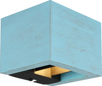 Image de Applique LED, bleu antique, faisceau lumineux orientable, H 9,8 cm