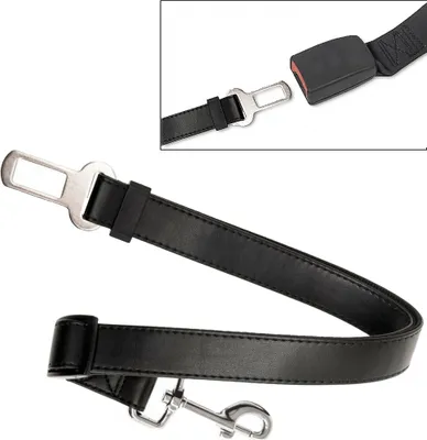 Productafbeelding van Autogordel Voor Honden - Hondenautogordel - Verbindingsstuk - kura art leather - 44-77 cm / 20 mm