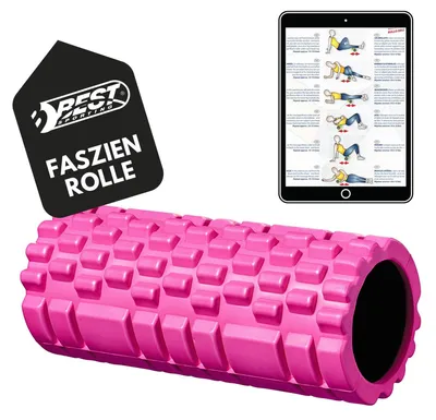 Produktbild von Best Sporting Faszienrolle Rücken 33cm I Faszienroller in lindgrün, pink oder schwarz I Pilates Rolle 900g I Rückenrolle Ø14cm I Schaumstoffrolle für Beweglichkeit und Durchblutung I foam roller