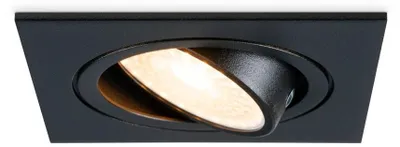 Produktbild von hoftronic LED Einbaustrahler 4W 345 Lumen 2700K Schwarz Schwenkbar GU10 IP20