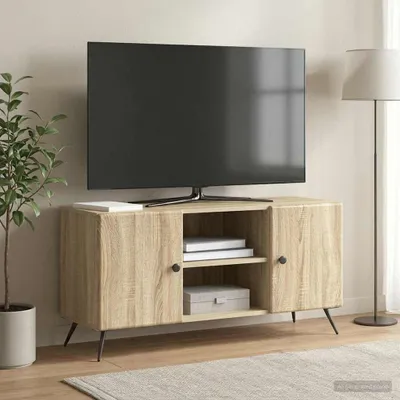 Image de Maison Exclusive - Meuble TV en chêne Sonoma 102 x 34,5 x 50 cm, aggloméré