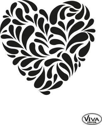Produktbild von Universal Schablone mit dem Paisley Herz