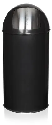 Produktbild von hjh OFFICE Mülleimer 35 Liter PUSH 35L Abfalleimer Mülltrenner rund für Küche, Büro mit Schwingdeckel 66.0 x 30.0 x 30.0 cm