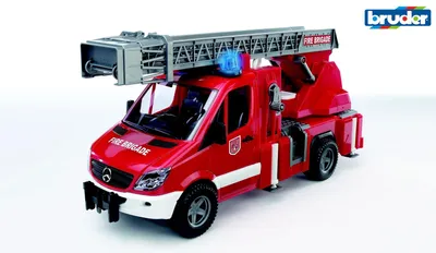 Produktbild von BRUDER Mercedes Benz Sprinter Fire engine, 4 Jahr(e), ABS Synthetik, Grau, Rot, Weiß