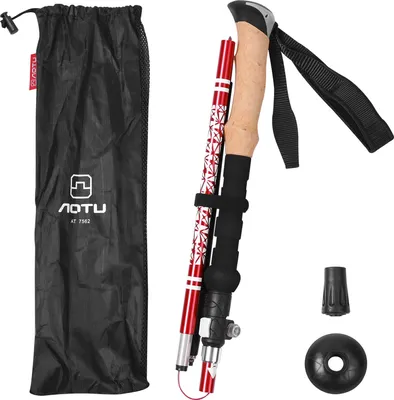 Produktbild von Wanderstöcke Trekkingstöcke Verstellbar 106-125cm Ultraleichte 7075 Aluminium Walking Stock