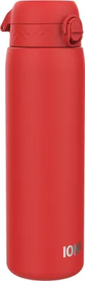 Produktbild von ion8 Vakuumisolierte Edelstahl-Trinkflasche, 1 Liter, 920 ml, Auslaufsicher, Einhandöffnung, Sichere Verriegelung, Spülmaschinenfest, Tragegriff, Langlebig, Ideal für Sport und Yoga, Rot